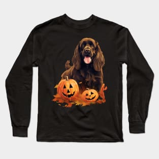 Cute Sussex Spaniel Halloween Long Sleeve T-Shirt